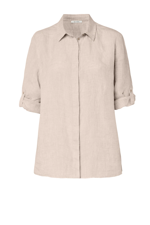 TONI Klassische Bluse »Clay 3/4-Arm« aus sommerlicher Leinenqualität