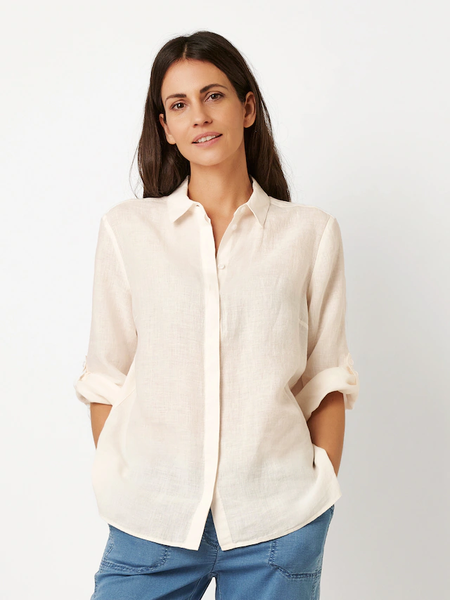 TONI Klassische Bluse »Clay 3/4-Arm« aus sommerlicher Leinenqualität