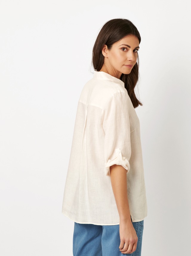 TONI Klassische Bluse »Clay 3/4-Arm« aus sommerlicher Leinenqualität