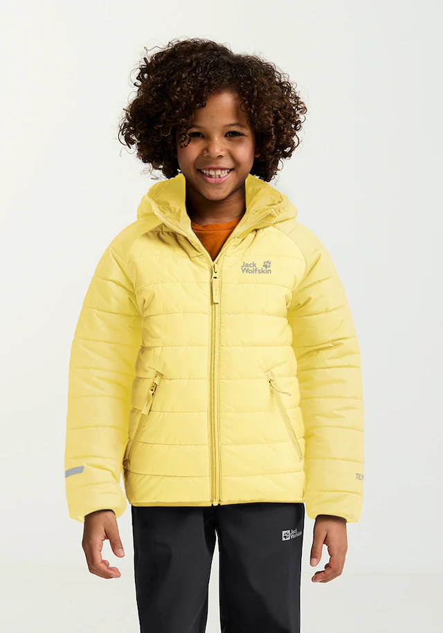 Jack Wolfskin Outdoorjacke »ZENON JKT KIDS« mit Kapuze für Kinder, im Puffer-Design, wasserabweisend, winddicht, mit Kapuze
