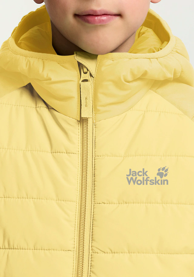 Jack Wolfskin Outdoorjacke »ZENON JKT KIDS« mit Kapuze für Kinder, im Puffer-Design, wasserabweisend, winddicht, mit Kapuze