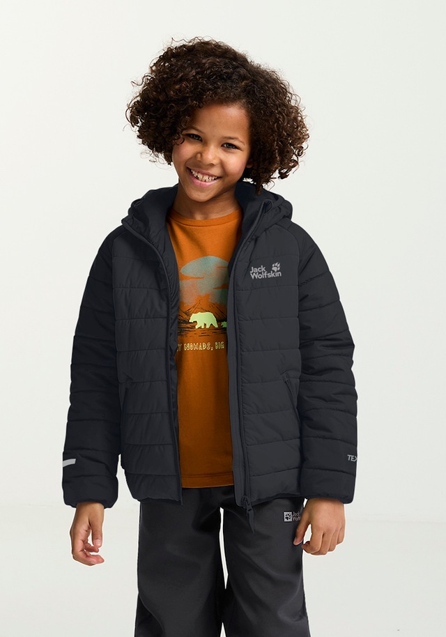 Jack Wolfskin Outdoorjacke »ZENON JKT KIDS« mit Kapuze für Kinder, im Puffer-Design, wasserabweisend, winddicht, mit Kapuze