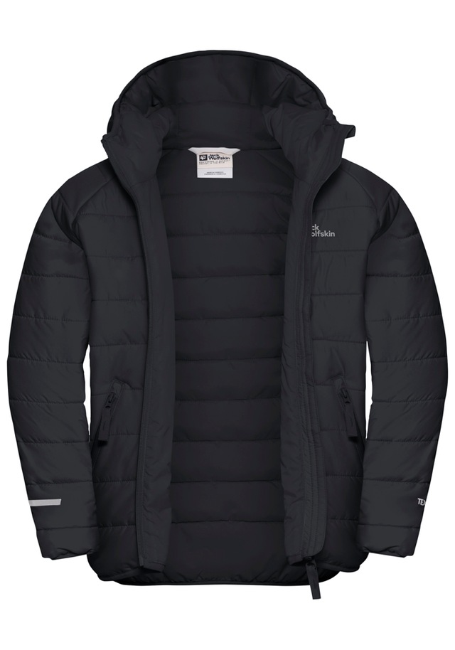 Jack Wolfskin Outdoorjacke »ZENON JKT KIDS« mit Kapuze für Kinder, im Puffer-Design, wasserabweisend, winddicht, mit Kapuze