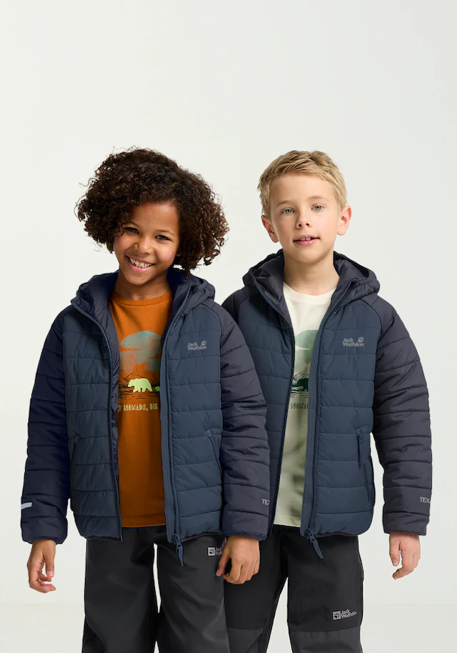 Jack Wolfskin Outdoorjacke »ZENON JKT KIDS« mit Kapuze für Kinder, im Puffer-Design, wasserabweisend, winddicht, mit Kapuze
