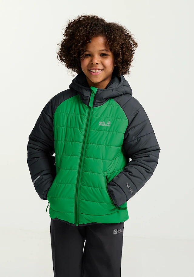 Jack Wolfskin Outdoorjacke »ZENON JKT KIDS« mit Kapuze für Kinder, im Puffer-Design, wasserabweisend, winddicht, mit Kapuze