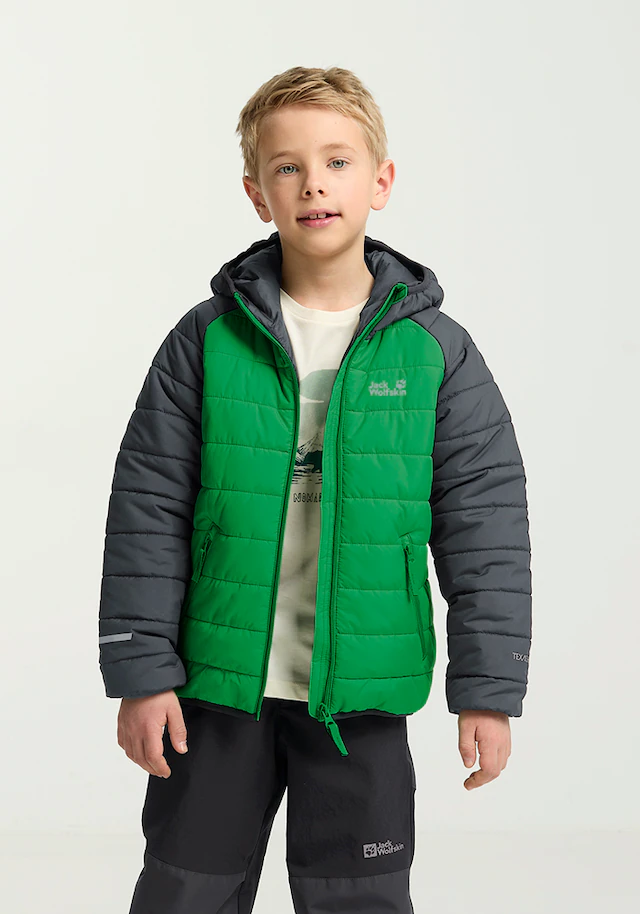 Jack Wolfskin Outdoorjacke »ZENON JKT KIDS« mit Kapuze für Kinder, im Puffer-Design, wasserabweisend, winddicht, mit Kapuze