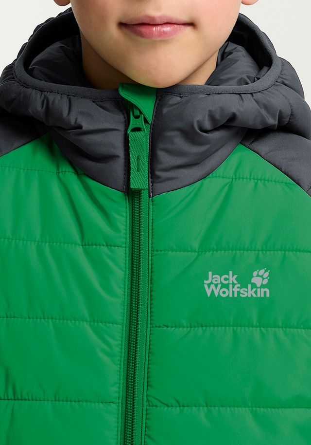 Jack Wolfskin Outdoorjacke »ZENON JKT KIDS« mit Kapuze für Kinder, im Puffer-Design, wasserabweisend, winddicht, mit Kapuze
