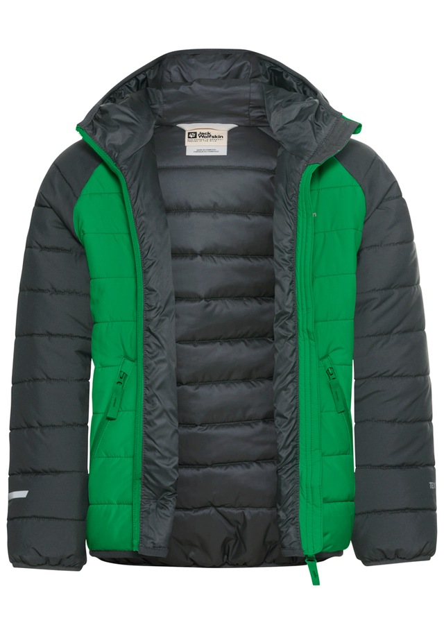Jack Wolfskin Outdoorjacke »ZENON JKT KIDS« mit Kapuze für Kinder, im Puffer-Design, wasserabweisend, winddicht, mit Kapuze