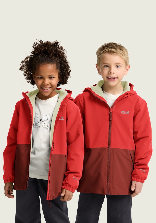 Jack Wolfskin Winterjacke »SNOW DAYS JKT KIDS« mit Kapuze für Kinder, mit Kapuze, wasserdicht, winddicht, atmungsaktiv
