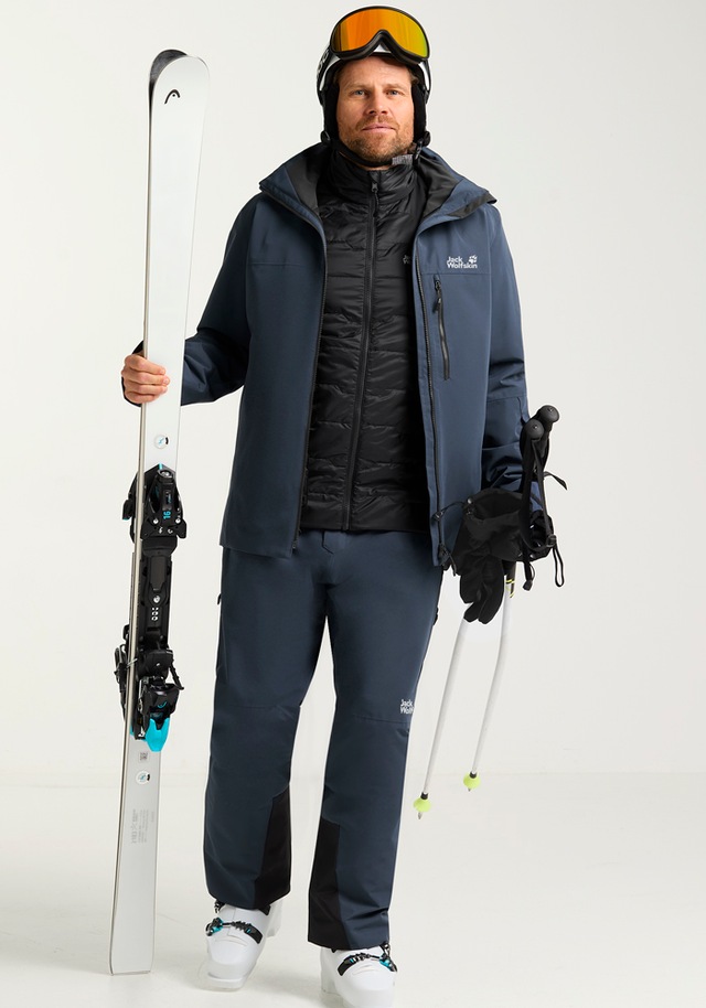 Jack Wolfskin Skijacke »FLOWLINE 3IN1 JKT M« mit Kapuze mit 3-in-1-Funktion, wasserdicht, winddicht, atmungsaktiv
