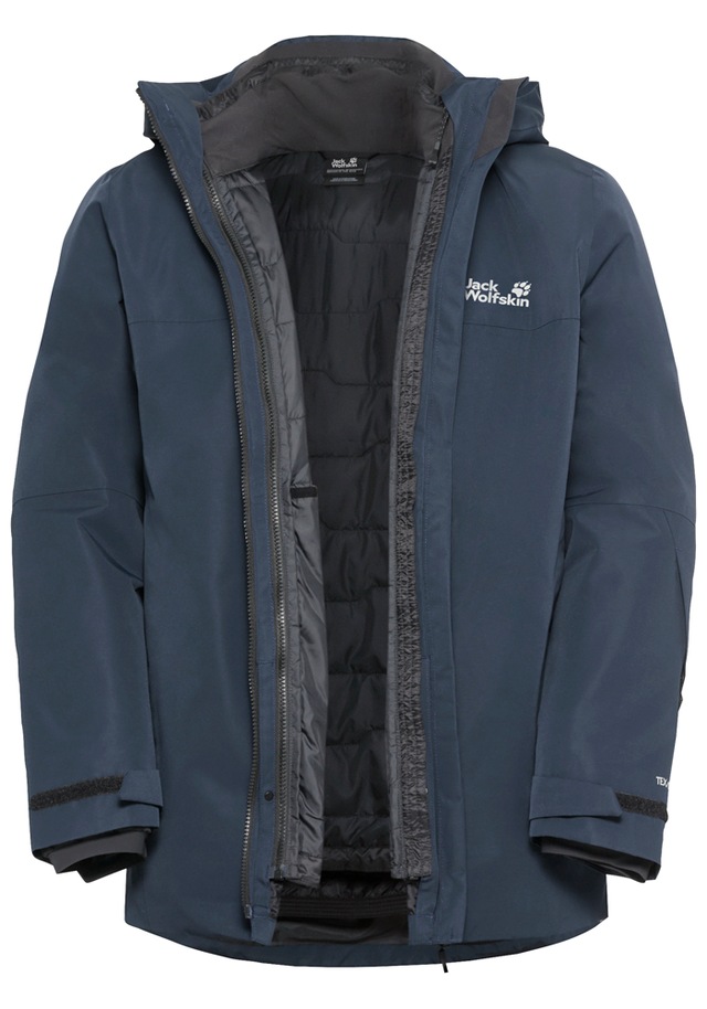 Jack Wolfskin Skijacke »FLOWLINE 3IN1 JKT M« mit Kapuze mit 3-in-1-Funktion, wasserdicht, winddicht, atmungsaktiv