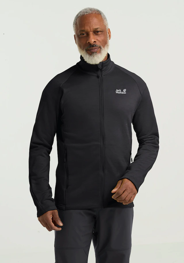 Jack Wolfskin Fleecejacke »PEAK DISTRICT FZ M« mit Full-Zip, meliert, weich, kuschelig, luftig-weich
