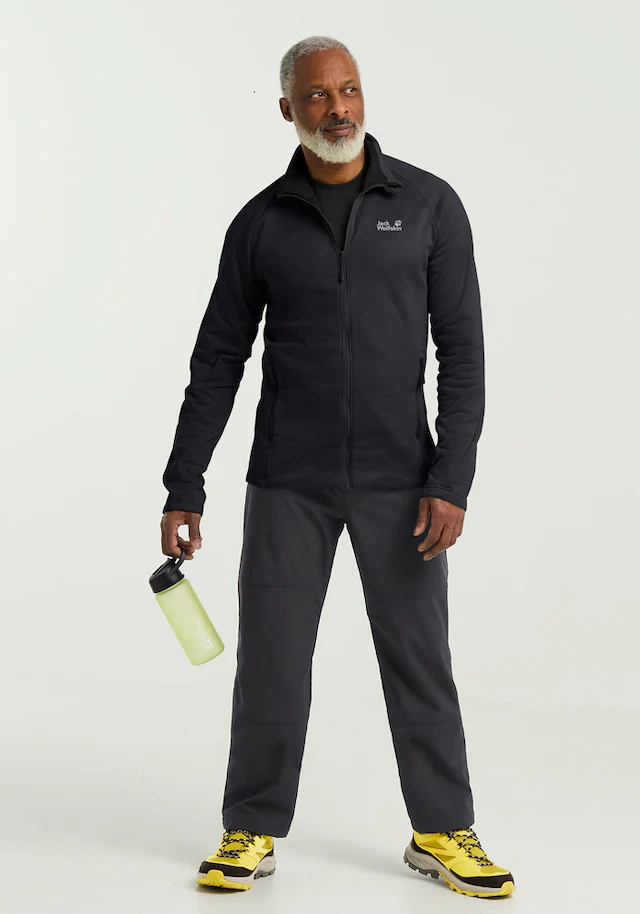 Jack Wolfskin Fleecejacke »PEAK DISTRICT FZ M« mit Full-Zip, meliert, weich, kuschelig, luftig-weich