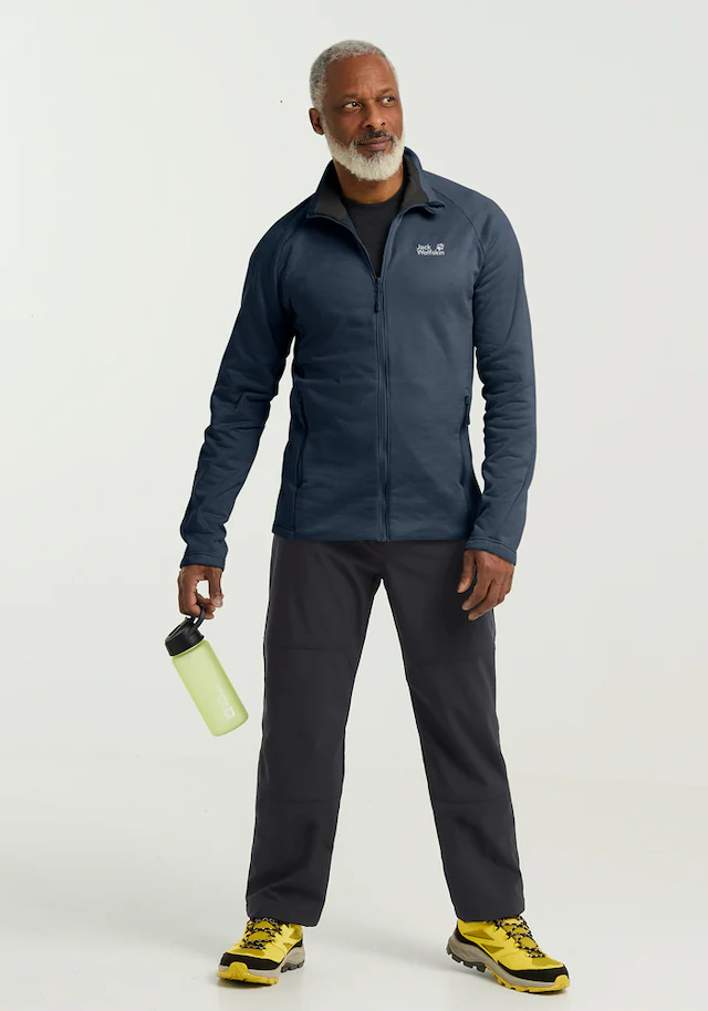 Jack Wolfskin Fleecejacke »PEAK DISTRICT FZ M« mit Full-Zip, meliert, weich, kuschelig, luftig-weich