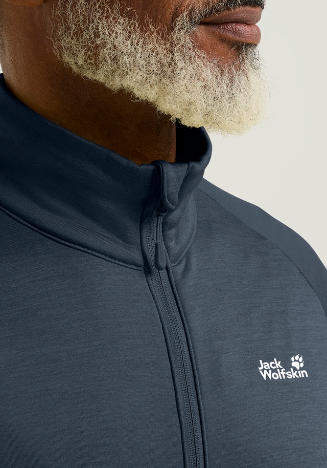 Jack Wolfskin Fleecejacke »PEAK DISTRICT FZ M« mit Full-Zip, meliert, weich, kuschelig, luftig-weich