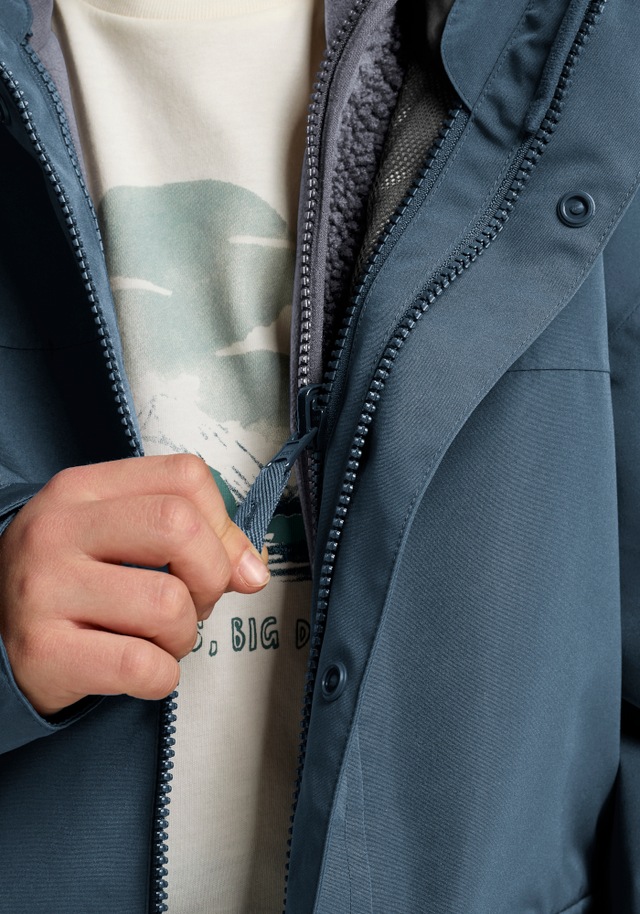 Jack Wolfskin 3-in-1-Funktionsjacke »3IN1 CANVEY KIDS« mit Kapuze für Kinder, mit Kapuze, wasserdicht, winddicht, wärmend, atmungsaktiv