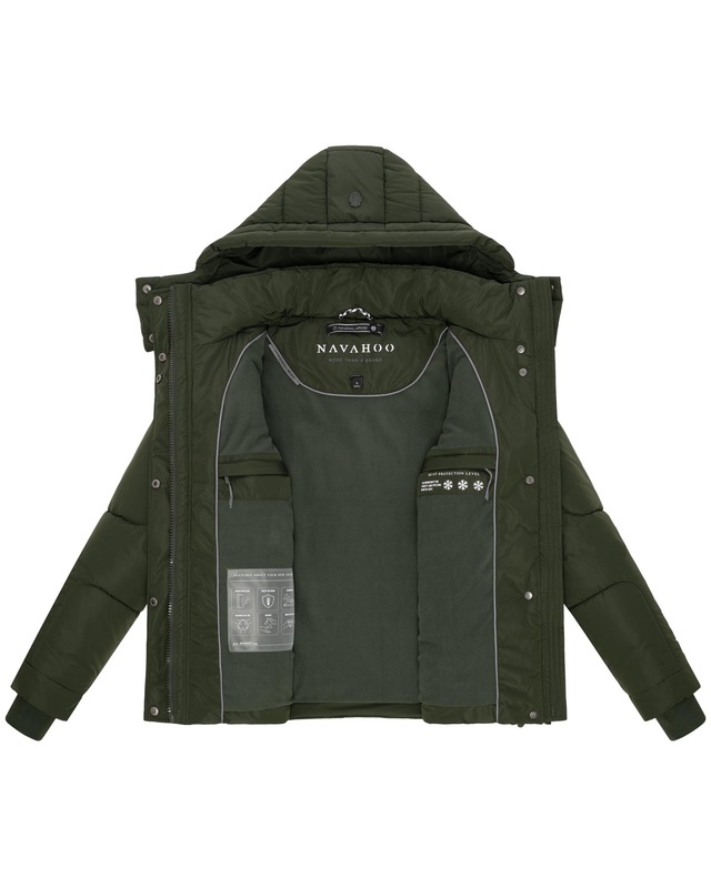Navahoo Steppjacke »Zauberlicht 14« mit Kapuze Winterjacke mit abnehmbarer Kapuze und Fleece-Futter