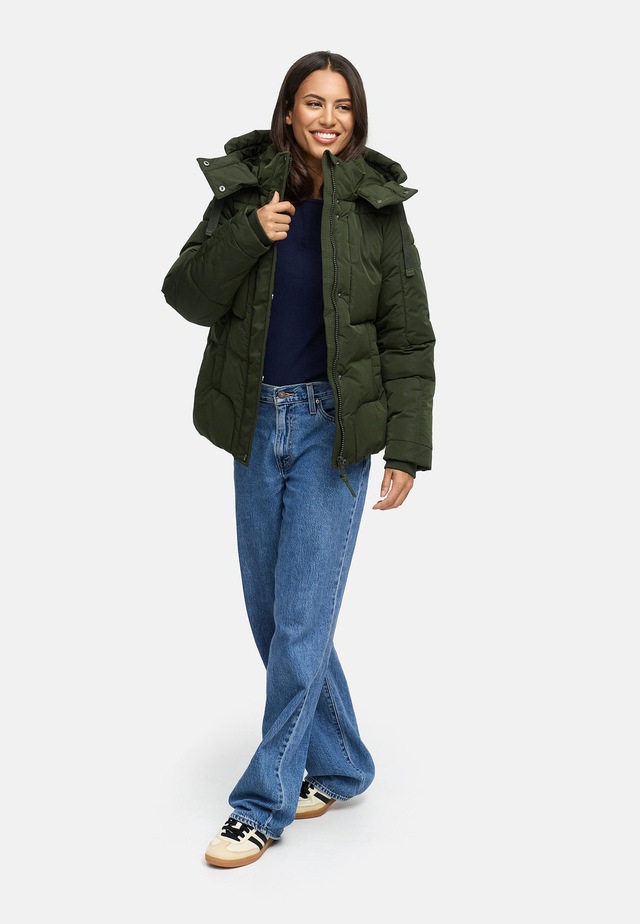 Navahoo Steppjacke »Zauberlicht 14« mit Kapuze Winterjacke mit abnehmbarer Kapuze und Fleece-Futter