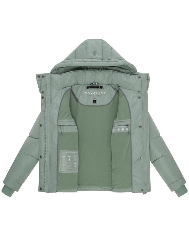 Navahoo Steppjacke »Zauberlicht 14« mit Kapuze Winterjacke mit abnehmbarer Kapuze und Fleece-Futter