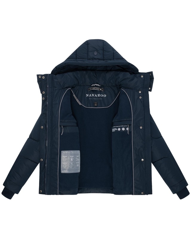 Navahoo Steppjacke »Zauberlicht 14« mit Kapuze Winterjacke mit abnehmbarer Kapuze und Fleece-Futter