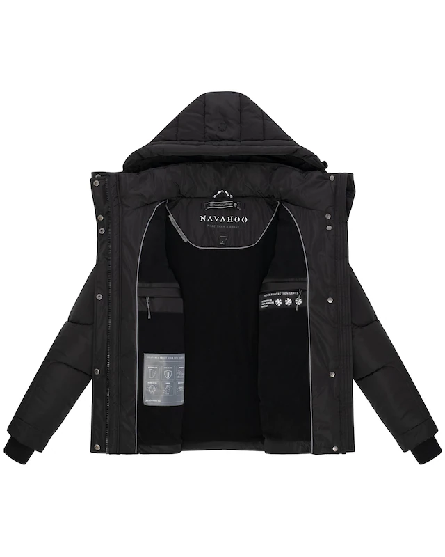Navahoo Steppjacke »Zauberlicht 14« mit Kapuze Winterjacke mit abnehmbarer Kapuze und Fleece-Futter