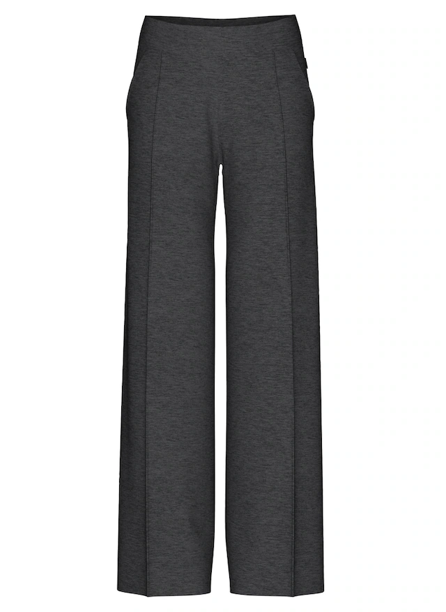 Trigema Jerseyhose »TRIGEMA Freizeithose mit weitem Bein und hohem Bund«