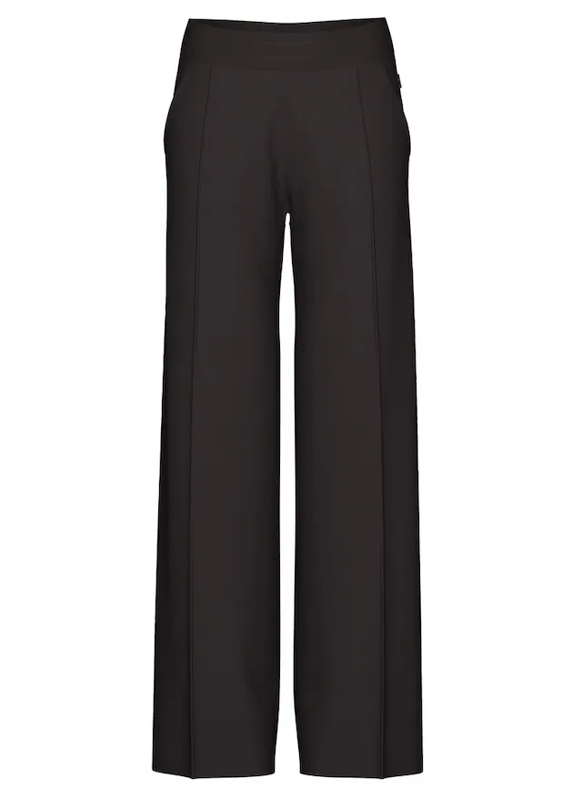 Trigema Jerseyhose »TRIGEMA Freizeithose mit weitem Bein und hohem Bund«