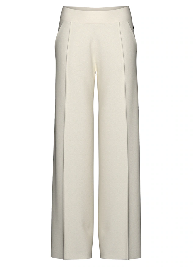 Trigema Jerseyhose »TRIGEMA Freizeithose mit weitem Bein und hohem Bund«