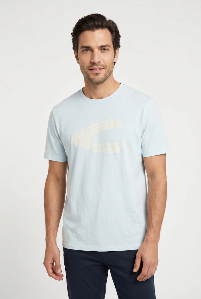 camel active Rundhalsshirt Sommershirt mit Frontprint