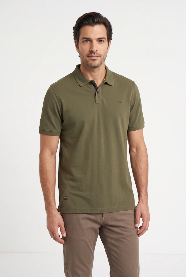 camel active Poloshirt kurzarm, mit Logo-Stickerei