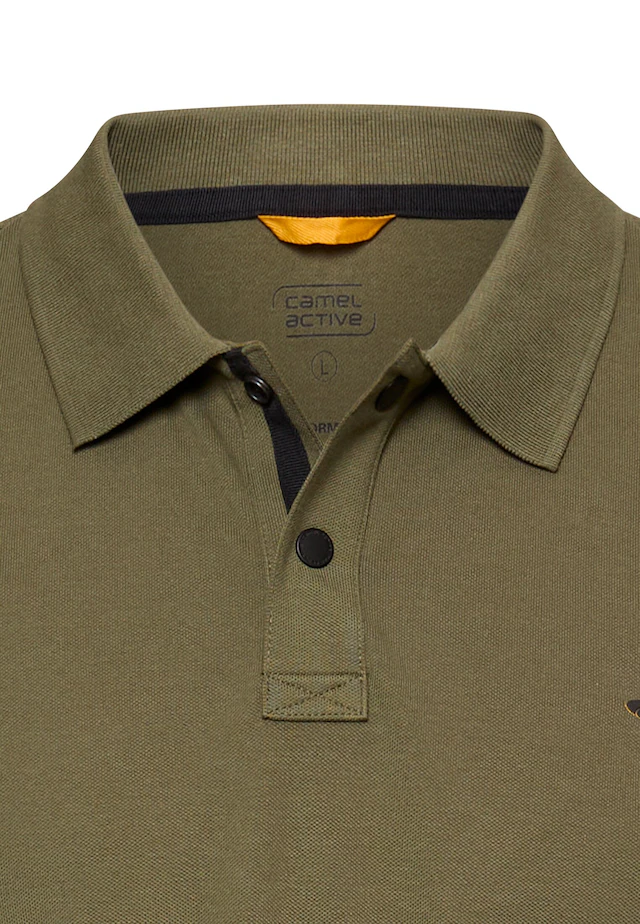 camel active Poloshirt kurzarm, mit Logo-Stickerei