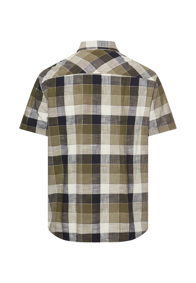 camel active Karohemd Kurzarm, mit Button-Down-Kragen