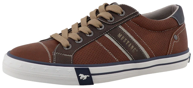 Mustang Shoes Sneaker »Calogero« Freizeitschuh, Halbschuh, Schnürschuh mit Kontrastbesätzen