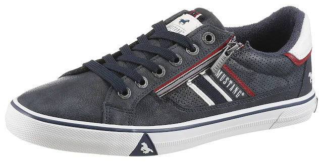 Mustang Shoes Sneaker »Giuliano« Freizeitschuh, Halbschuh, Schnürschuh mit modischem Lochmuster