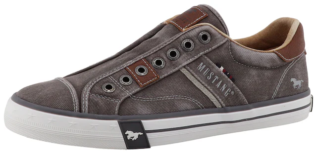 Mustang Shoes Slip-On Sneaker »Calogero« Slipper, Freizeitschuh, Halbschuh mit Kontrastnähten