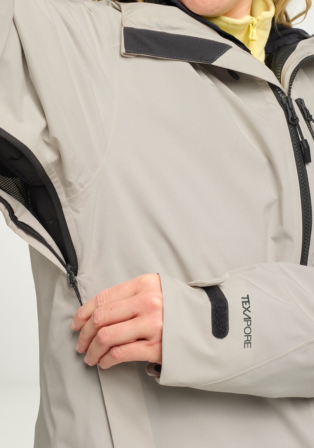 Jack Wolfskin Skijacke »FLOWLINE 3IN1 JKT W« mit Kapuze mit abnehmbarer Innenjacke, atmungsaktiv, wasserdicht, winddicht