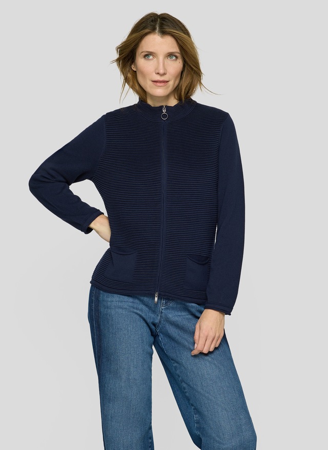 Rabe Strickjacke mit Taschen