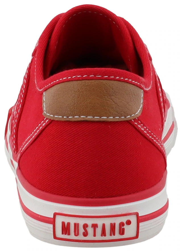 Mustang Shoes Sneaker »Gaspare« Freizeitschuh, Halbschuh, Schnürschuh mit auffälliger Kontrastnaht