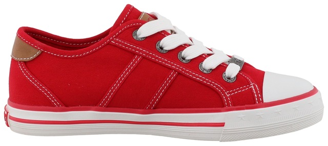 Mustang Shoes Sneaker »Gaspare« Freizeitschuh, Halbschuh, Schnürschuh mit auffälliger Kontrastnaht