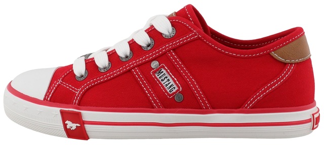 Mustang Shoes Sneaker »Gaspare« Freizeitschuh, Halbschuh, Schnürschuh mit auffälliger Kontrastnaht