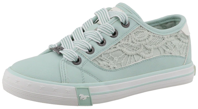 Mustang Shoes Sneaker »Gaspare« Freizeitschuh, Schnürschuh, Halbschuh mit Blüten-Stickerei