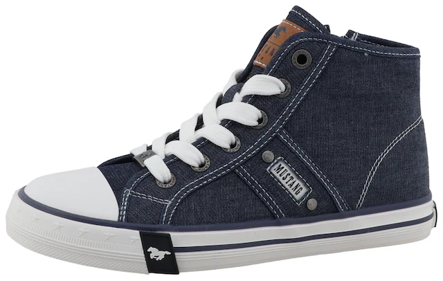 Mustang Shoes Sneaker »Gaspare« Freizeitschuh, Schnürboots, High Top-Sneaker mit Nieten