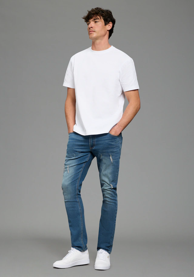Bruno Banani T-Shirt »Oversize« Kurzarmshirt, lässige Passform, unifarben, aus Single Jersey