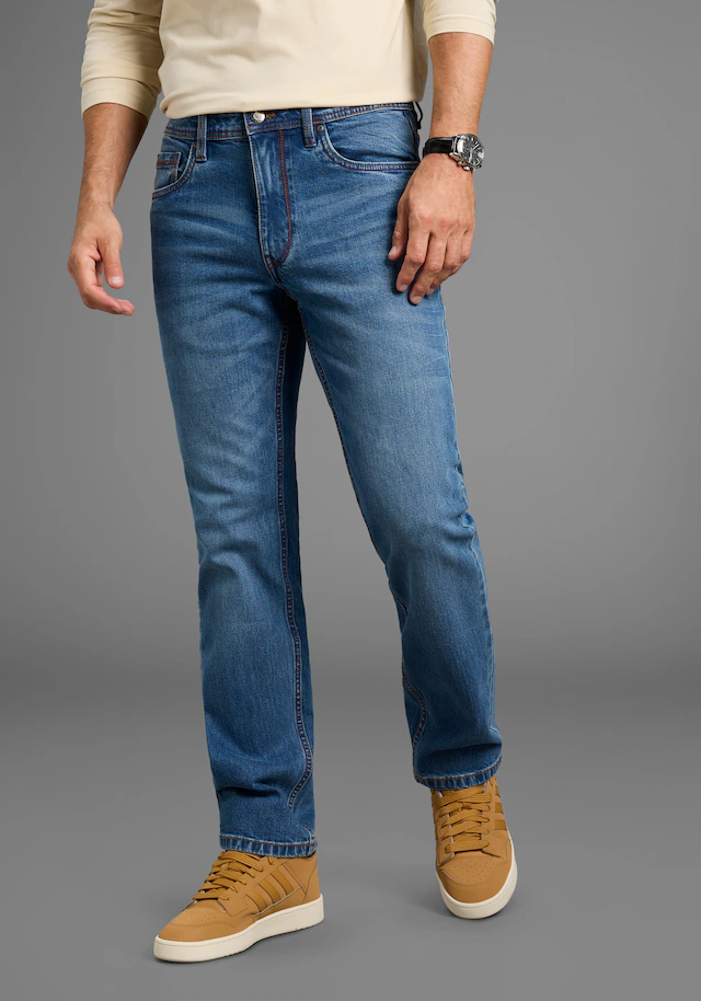 Arizona Straight-Jeans gerader Schnitt, mit Eingrifftaschen, Gesäßtaschen und Coinpocket