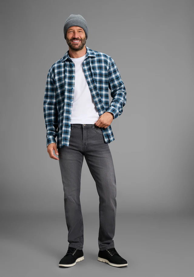Arizona Straight-Jeans gerader Schnitt, normale Leibhöhe, mit Knopf- und Reißverschluss