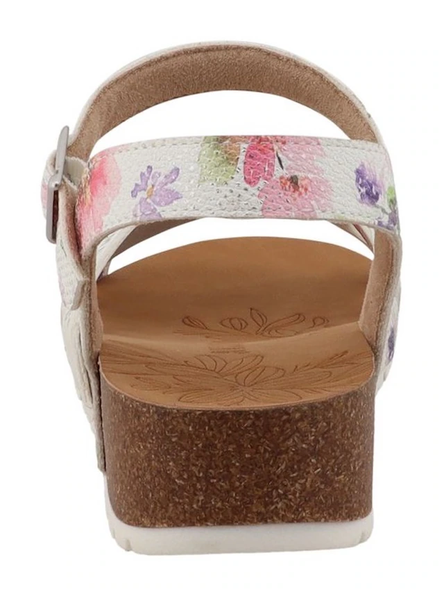 Mustang Shoes Sandalette »Magnolia« Riemchensandale, Sommerschuh mit modischem Druck