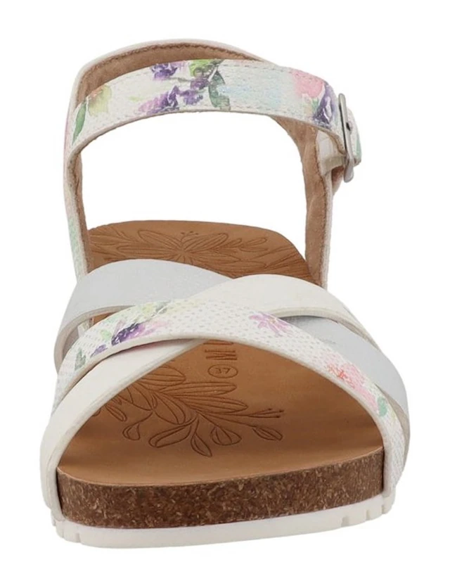 Mustang Shoes Sandalette »Magnolia« Riemchensandale, Sommerschuh mit modischem Druck