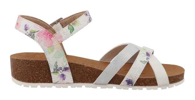 Mustang Shoes Sandalette »Magnolia« Riemchensandale, Sommerschuh mit modischem Druck