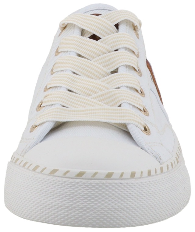 Mustang Shoes Slip-On Sneaker »Magdalena« Slipper, Halbschuh mit Kontrastbesatz und Logoschriftzügen