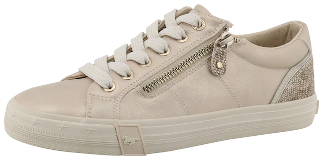Mustang Shoes Sneaker »Winona« Freizeitschuh, Halbschuh, Schnürer mit Besatz im Animal-Look